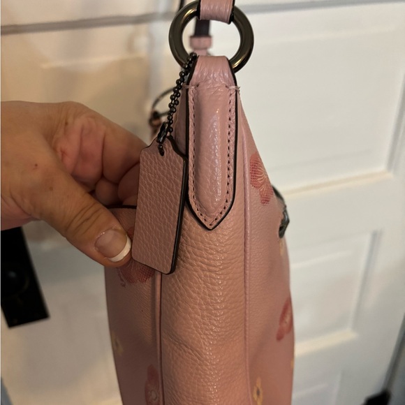 COACH PINK FLOWER HOBO PURSE - Picture 8 of 12